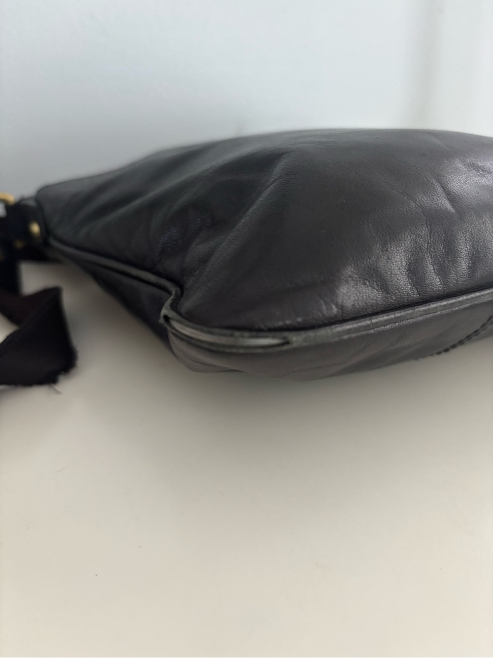 Coach Black Leather Crossbody Bag with Gold-Tone Hardware - Picture 5 of 6